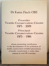 A card given to Karen, signed by former students and others, to mark the 40th anniversary of the TCC