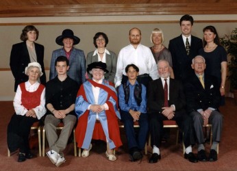 Family and friends at the presentation of Karen’s honorary doctorate from Southampton University, 1999