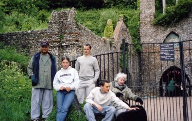 Family outing at West Wycombe caves, c. 2002