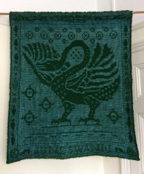 Crocheted banner made by Karen for June Swann