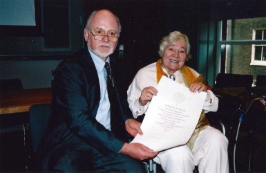 Karen with Andrew Oddy, 2004