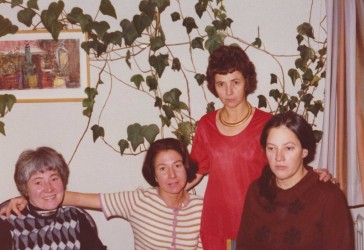Karen, Inge, Grethe and Ruth after their mother’s funeral, c. 1974