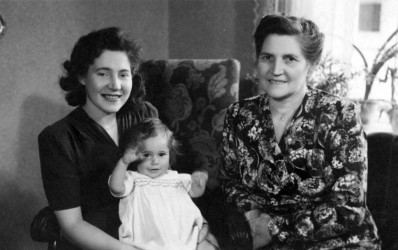 Karen and Katrina with Ellen Sinding Møller, c. 1949