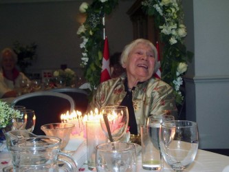 Karen during her 90th birthday celebrations at the Packford Hotel in Woodford Green