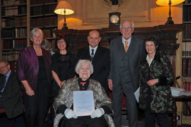 Karen with Clare Meredith, Katrina and Alan, and Lord and Lady Balfour of Burleigh for the awarding of the Balfour of Burleigh Tercentenary Prize, 2015