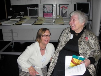 Karen with Mary Brooks at the TCC in Winchester, 2009