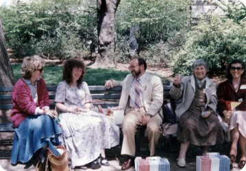 Karen with colleagues during the ICOM meeting in New York, 1987