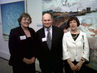 Katrina and Alan with Jane Bridgeman at the opening of the TCC in Glasgow, 2011