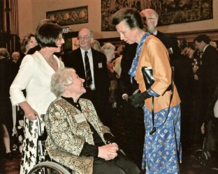 Katrina and Karen meeting HRH The Princess Royal, the TCF’s Patron, at the Clothworkers’ Hall in London, 2009