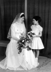 Katrina as bridesmaid to Grethe, c. 1956