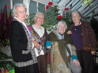 Kirstie Buckland, Lisa Warburg, Karen and Anne Thomas at Anne Thomas’s house in Ealing, 2011