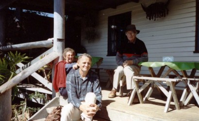 Norman Finch with Margaret and Richard Maynard at their home in Queensland, during Karen’s lecture tour of Australia, July 1990