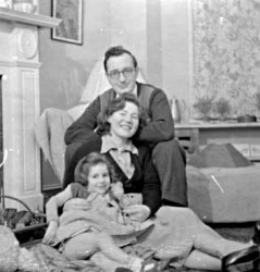 Karen, Norman and Katrina, Christmas 1953
