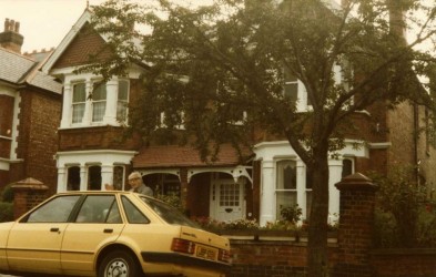 Norman outside 7 Western Gardens with his Ford Escort and flower boxes