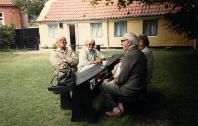 Peder and Else Mørup, Norman Finch and Lisbeth Mørup in Denmark