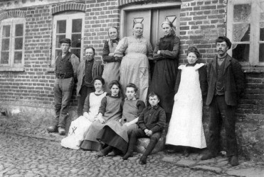 Karen’s father Søren Møller (far left) as a young man with his mother Karen Marie (back row, centre)