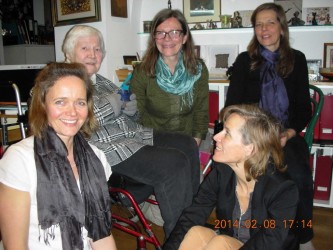 Visit to Walthamstow by gold embroiderers from the Selskabet for Kirkelig Kunst, Denmark
